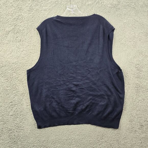 VINTAGE Polo Ralph Lauren Sweater Men's Blue V-Neck Vest Golf Size XL - Picture 6 of 10